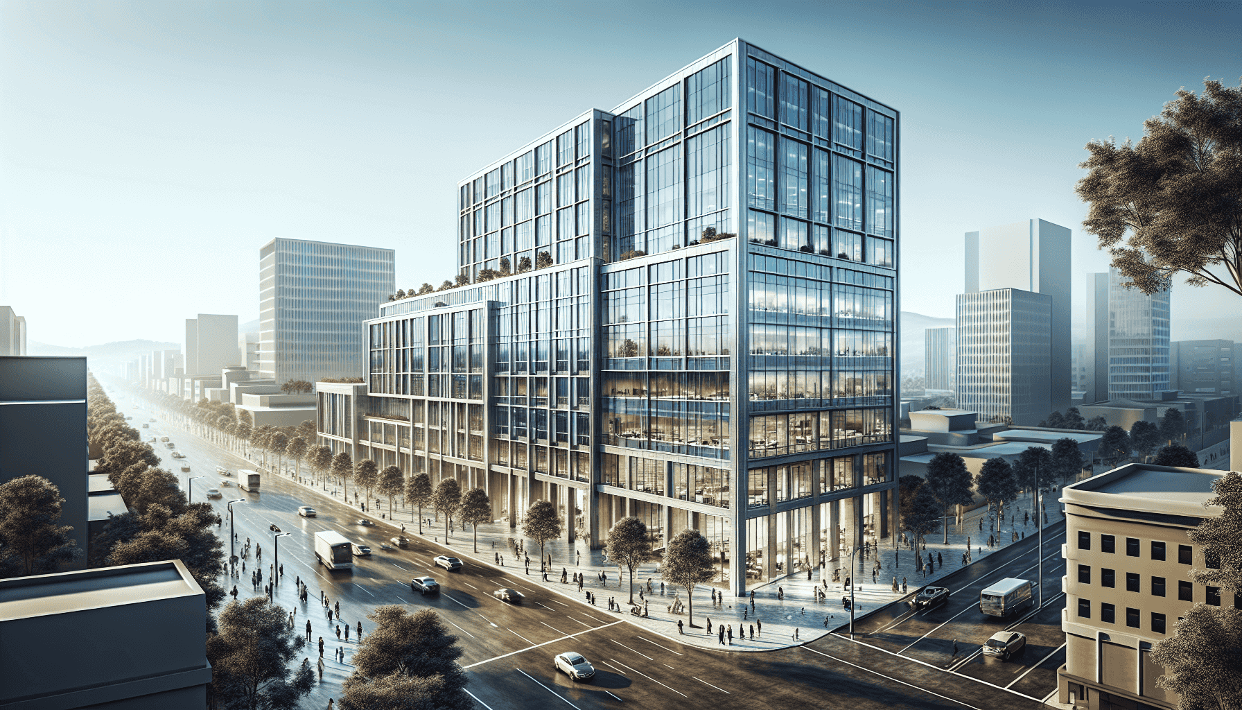 Edificio de oficinas con diseño moderno
